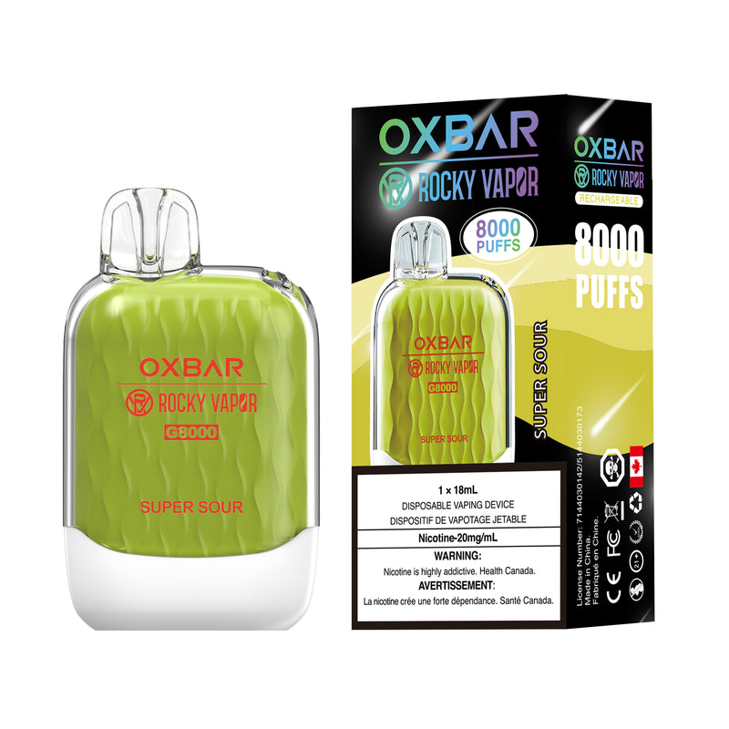 Oxbar X Rocky Vapor G8000 Rechargeable Disposable